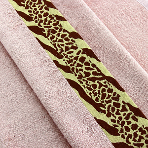 Полотенце DE'NASTIA Сафари 70х130см розовый 70%Бамбук/30%Хлопок T000009 000000000001104369