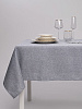 Скатерть 160x310см DE'NASTIA Праздничная блестящая серебро 100% полиэстер