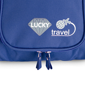 Косметичка дорожная 25x21x10см LUCKY синий полиэстер 000000000001191724