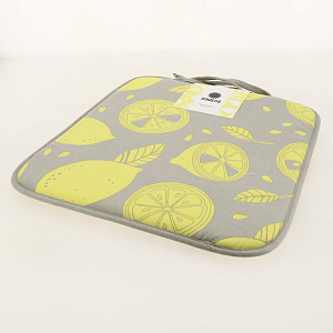 Подушка на стул DeNASTIA Коллекция"Лимоны"33x38x38см,100%хлопок/30%полиэстер,жёлтый/молочный P111184 000000000001202710