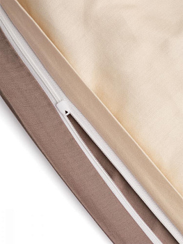 Пододеяльник 145x210см DE'NASTIA 2сторонний молочный/светло-коричневый 100%хб сатин C010818 000000000001204344