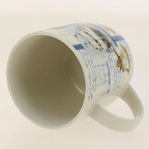 Кружка 350мл КОРАЛЛ New bone Транспорт бочка низкая фарфор 000000000001196865