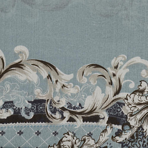 Комплект постельного белья 2-спальный FORA голубой орнамент полиэстер 000000000001188820