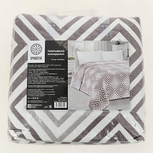 Покрывало 185x220см DE'NASTIA ромб большой бордовое жаккард 55% хлопок 45% полиэстер 000000000001203204