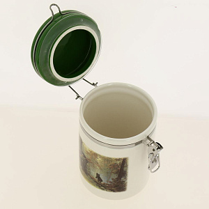 Банка для сыпучих продуктов 650мл с клипсой п/упУтро в сосновом лесу,ZFC039-30 000000000001193108