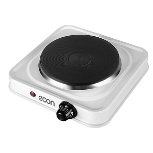 Плитка электрическая ECON 1конфорка 15,5см 1000 Вт белый металл 000000000001211359
