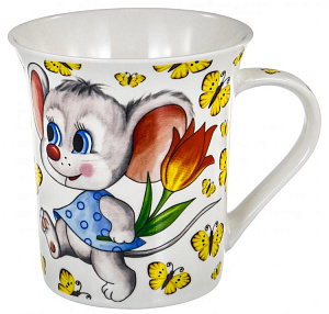 Кружка 310мл, NEW BONE CHINA,упаковка-гофрокороб,РЕЦЕПТ СЧАСТЬЯ,170-08014 000000000001192688