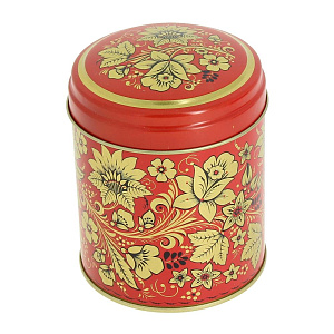 Жестяная банка Хохлома Цветы 000000000001102854