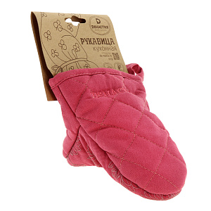 Руковица для кухни DE'NASTIA Пионы розовый 100%Хлопок K00015 000000000001167278