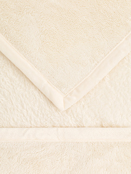 Плед 200x220см DE'NASTIA Тедди молочный полиэстер 000000000001184238