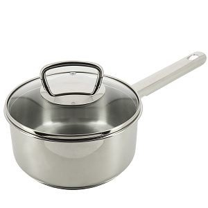 Ковш 1,4л Ария стеклянная крышка нержавеющая сталь 167589 000000000001140118