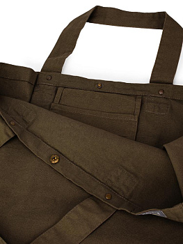 Сумка 38х44х22 DE'NASTIA Sea Salt Washed хаки хлопок 000000000001225548