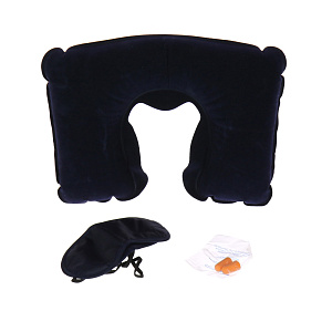 Набор для путешествий Essential, темно-синий 000000000001136005