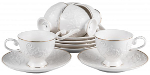 Набор кофейный фарфор 12шт 6 чашек 100мл+6блюдец подарочная упаковка Грация Галатея BALSFORD  101-30047 000000000001195507