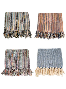 Плед 125х150см LUCKY COLOR STRIPE в ассортименте хлопок 000000000001227629