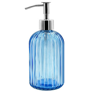 Диспенсер для жидкого мыла 400мл 19х7,7см прозрачный в ассортименте стекло 000000000001214619