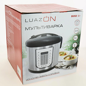 Мультиварка 5л LuazON HOME LМS-9509 900Вт 37программ тефлоновое покрытие 4000102 000000000001205751
