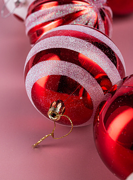 Декоративное украшение Набор шаров 8см 6шт MANDARIN полистирол 000000000001209350