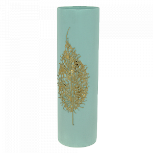 Ваза стеклянная с ручным рисунком, дизайн Danuta Kotova,широкий цилиндр  Н40 см, ручной объемный рисунок по фактуроной поверхности. 000000000001191021