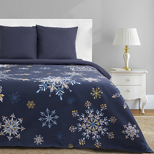 Комплект постельного белья "Этель" 2 спальное Зимние бабочки 175х215см, 200х220см, 70х70см-2шт, 100% хлопок поплин 4349476 000000000001202309