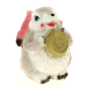 Копилка зайчик с монеткой, 25 см 000000000001185285