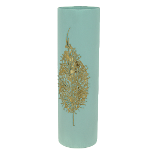 Ваза стеклянная с ручным рисунком, дизайн Danuta Kotova,широкий цилиндр  Н40 см, ручной объемный рисунок по фактуроной поверхности. 000000000001191021