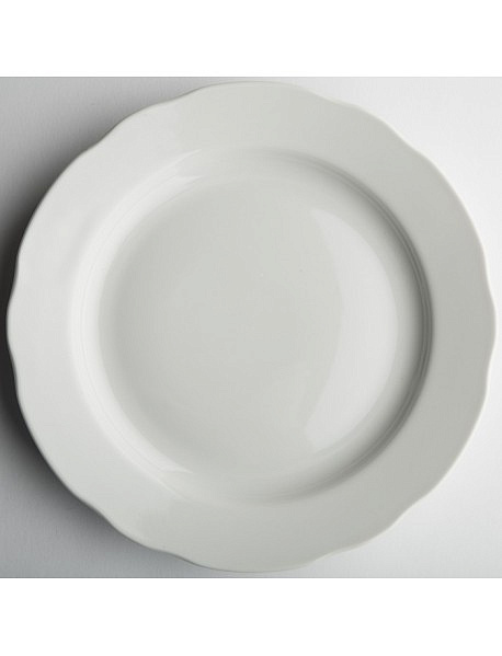 Тарелка фарфор десертная 200 мм Вырезной край Белая,018452 000000000001193478
