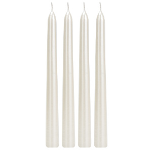 Набор свечей 4шт 25см белый парафин 000000000001214475