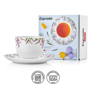 Пара чайная 220мл/15см ESPRADO Provenza фарфор 000000000001208332