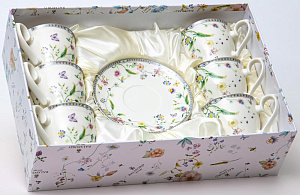 Набор чайный 12 предметов BALSFORD МАНУЭЛА (чашка 250мл-6шт/блюдце-6шт) фарфор 000000000001208404