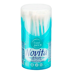 Палочки ватные 50шт NOVITA Delicate моноблок хлопок 000000000001210688
