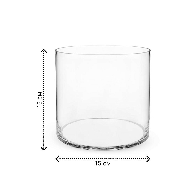 Ваза цилиндр 15х15см FORA стекло 000000000001224299