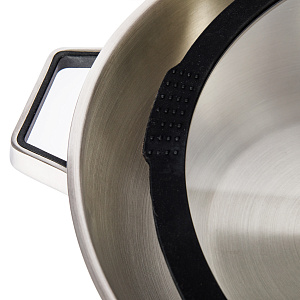 Сковорода Вок 32см MATISSA крышка черный нержавеющая сталь/силикон/стекло 000000000001217738