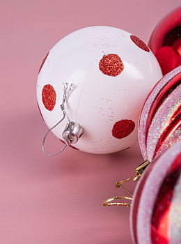 Декоративное украшение Набор шаров 8см 6шт MANDARIN полистирол 000000000001209350