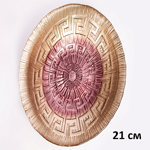 Блюдо овальное 21см GLASSCOM шампань розовый стекло 000000000001211806