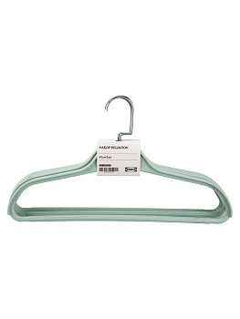 Набор вешалок 3шт41смFORAширокое плечо хромированный крючок пастель полипропилен 000000000001228695