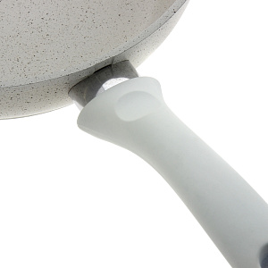 Сковорода 24х6см KUKMARA Традиция с ручкой стеклянная крышка антипригарное покрытие светлый алюминий 000000000001121246