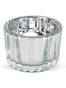 Подсвечник 5,5х3,5см ГРАНИ ST серебрянный стекло 000000000001228953