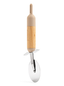 Нож для пиццы 6,5см DE'NASTIA деревянная ручка из бука бежевый нержавеющая сталь 000000000001213993
