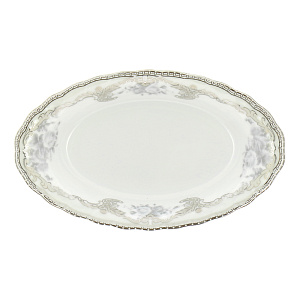 Овальное блюдо Платиновый вензель Porcelaine Czech Gold Hand s.r.o., 15 см 000000000001136177
