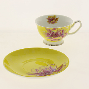 Чайная пара (чашка 200мл) BALSFORD Палитра Шиповник сан фарфор 000000000001183423