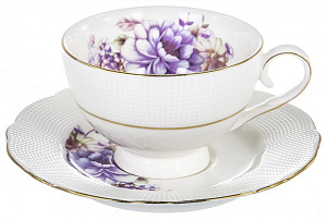 Набор чайный 12 предметов (чашка 200мл-6шт/блюдце-6шт) BALSFORD Грация Шарль подарочная упаковка фарфор 000000000001193980