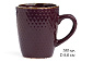 Кружка 385мл LUCKY Точки металлическая кайма фиолетовый керамика