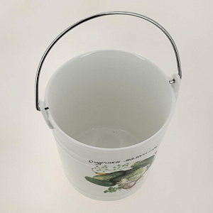 Салатник-ведерко 15х13,9х14,3см LARANGE Огурчики малосольные фарфор 000000000001204446