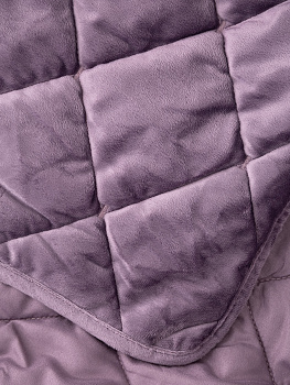 Покрывало 260x260см DE'NASTIA геометрия сиреневый велюр полиэстер 000000000001210254
