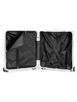 Чемодан на колесах S (38х20х43см) мишка белый ABS 000000000001226533