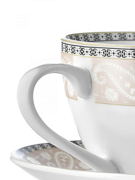 Пара чайная 315мл/14,5см ESPRADO Arista Rose костяной фарфор 000000000001198348