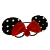 Карнавальные очки Бантик красный из пластика (полиэстер, поливинилхлорид) / 21,5х11,5х4см арт.80992 000000000001191315