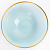 Салатник 21см GLASSCOM золотая кайма turquoise стекло 000000000001213159