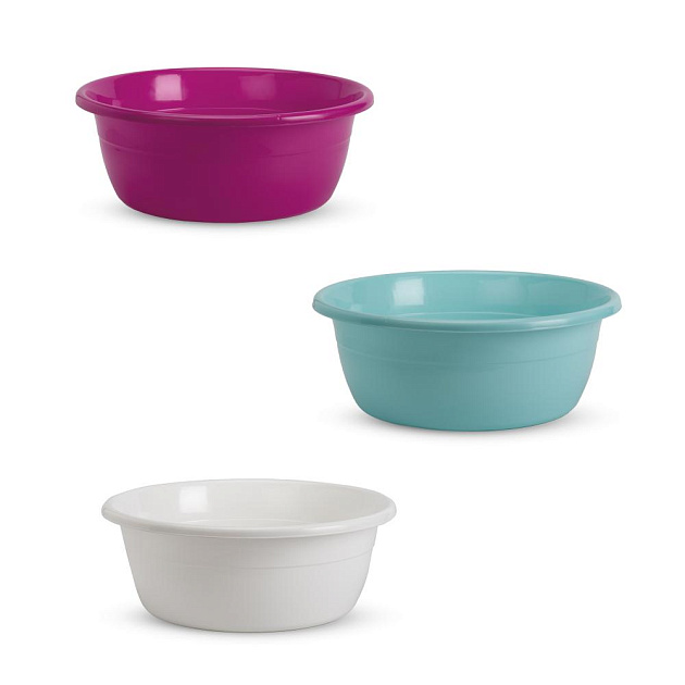 Таз 15л круглый в ассортименте полиэтилен 000000000001226275